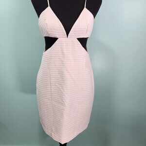 Zara textured cutout mini dress Size L white adjustable straps